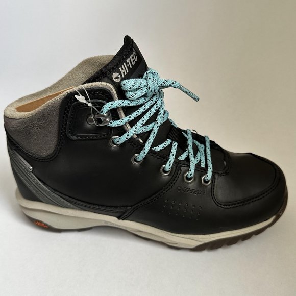Hi-Tec Hiking Shoes Women Size 6.5 M Black Mid Top Waterproof Style 76952 NWB - Picture 2 of 9